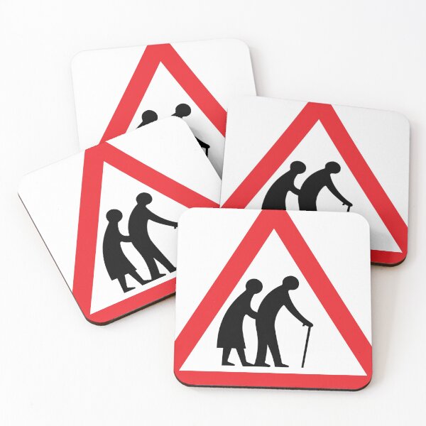 Item preview, UK traffic sign: Frail pedestrians ahead (TSRGDNO 544.2) designed and sold by Spyromike.