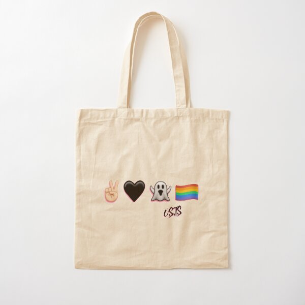 Peace, Love, Ghost, & Pride Cotton Tote Bag