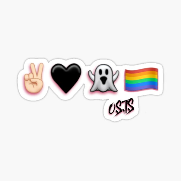 Peace, Love, Ghost, & Pride Sticker