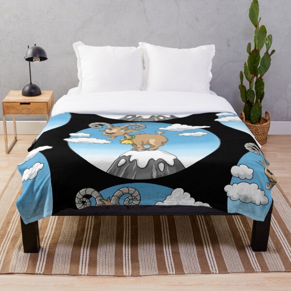 Item preview, Mountain goat peaks with snow cartoon designed and sold by ARTemyzz.