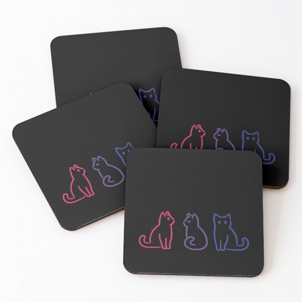 Item preview, Bi Pride Kittens - black background designed and sold by ruland.