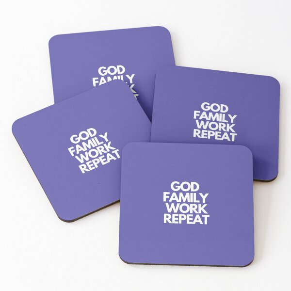 Item preview, God Family Work Repeat! designed and sold by Byoudesigns.