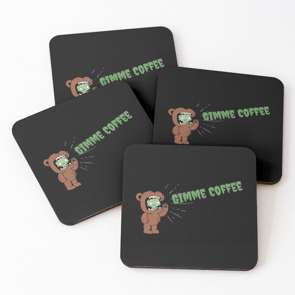Item preview, Coffee zombie Bear "Gimme Coffee" designed and sold by Yellowsprint.