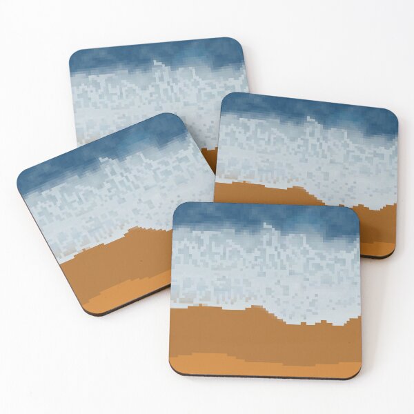 Item preview, Sea waves on beach pixel art designed and sold by tifft.