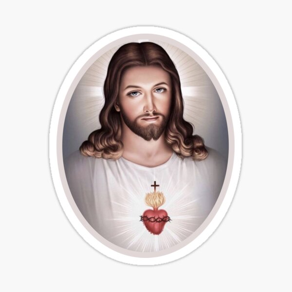 Vista previa del artículo con la obra «El Sagrado Corazón de Jesús, Sagrado Corazón, Cristo», diseñado y vendido por AMDG Line.