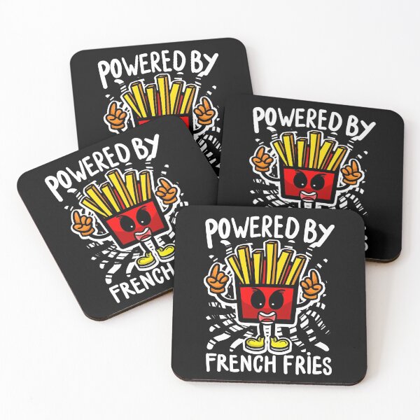 Item preview, Powered By French Fries Fast Food Gift Idea designed and sold by Músico Ilustre.