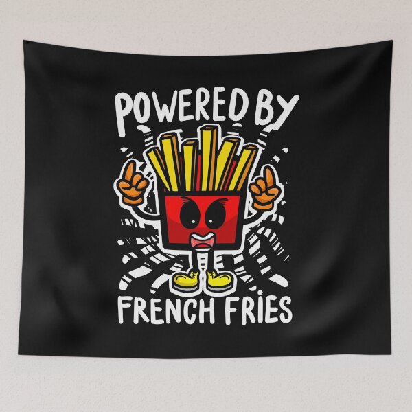 Item preview, Powered By French Fries Fast Food Gift Idea designed and sold by Músico Ilustre.