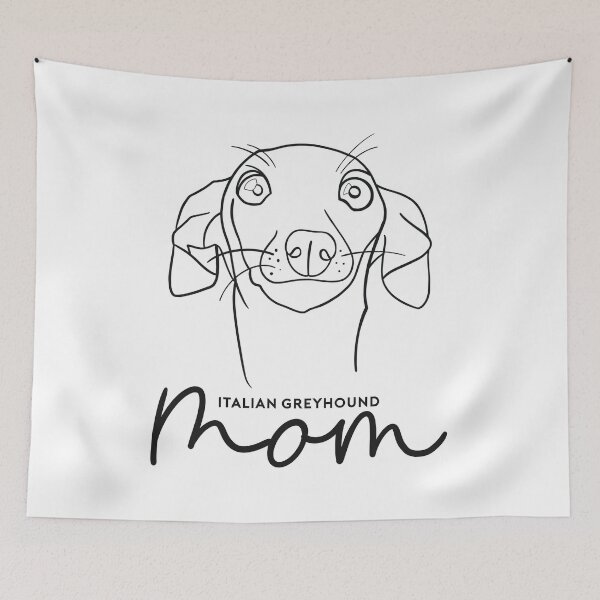 Item preview, Italian Greyhound mom; with cute cartoon IGGY line art. designed and sold by ThisIggyLife.