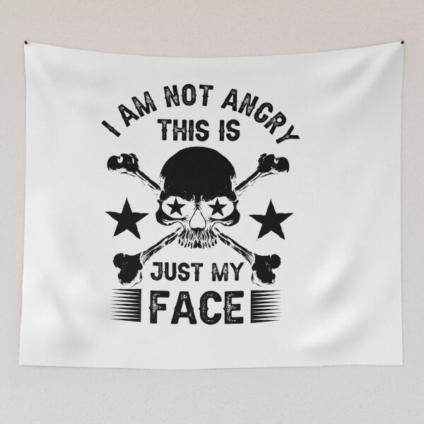 Item preview, I'm Not Angry It's Just My Crazy Face Quotes On Worthless designed and sold by Raminovitch.