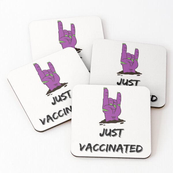 Item preview, Just Vaccinated 2021 Immunity Vaccination-Cool Funny Zombie Hand, Rock On designed and sold by WW-Designz.