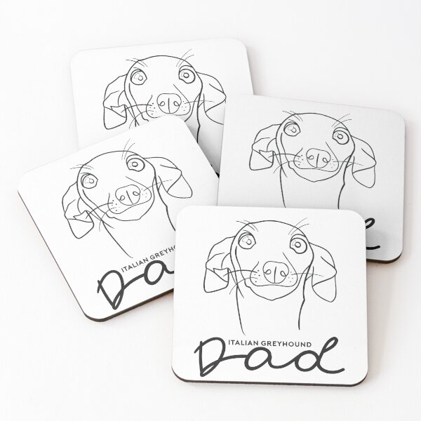 Item preview, Papá del galgo italiano; con dibujos animados lindos IGGY line art. designed and sold by ThisIggyLife.