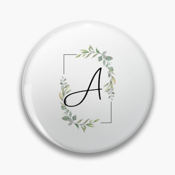 Item preview, Monogram letter A with green leaves designed and sold by JustSeasons.