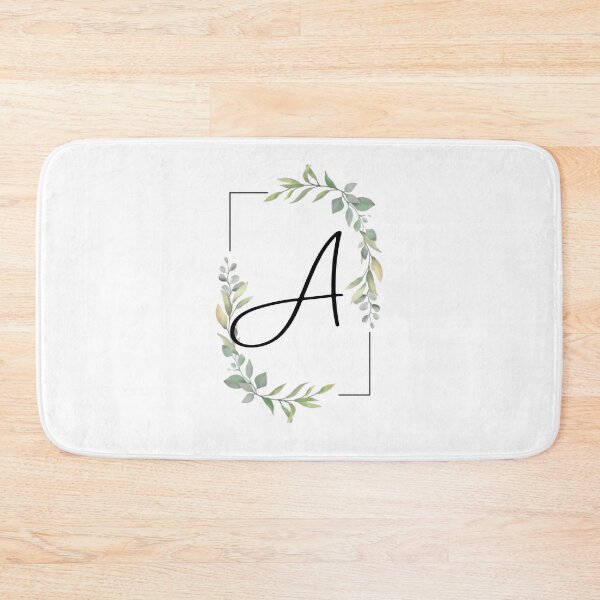 Item preview, Monogram letter A with green leaves designed and sold by JustSeasons.