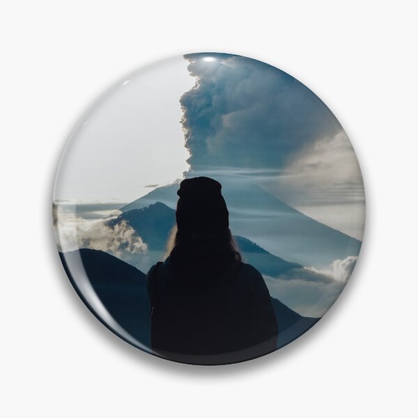 Item preview, Girl viewing a volcanic eruption designed and sold by TrendingMerch20.