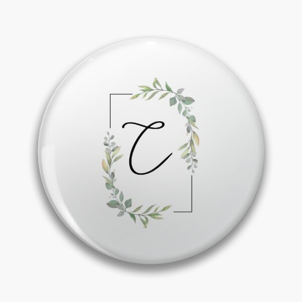Item preview, Monogram letter C with green leaves designed and sold by JustSeasons.