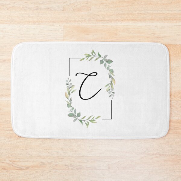 Item preview, Monogram letter C with green leaves designed and sold by JustSeasons.