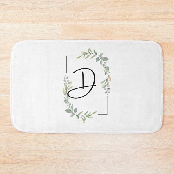 Item preview, Monogram letter D with green leaves designed and sold by JustSeasons.