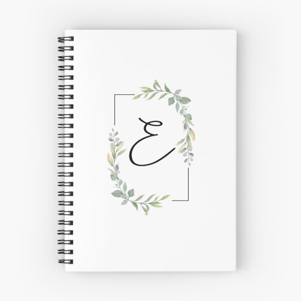 Item preview, Monogram letter E with green leaves designed and sold by JustSeasons.