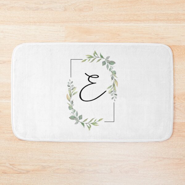 Item preview, Monogram letter E with green leaves designed and sold by JustSeasons.