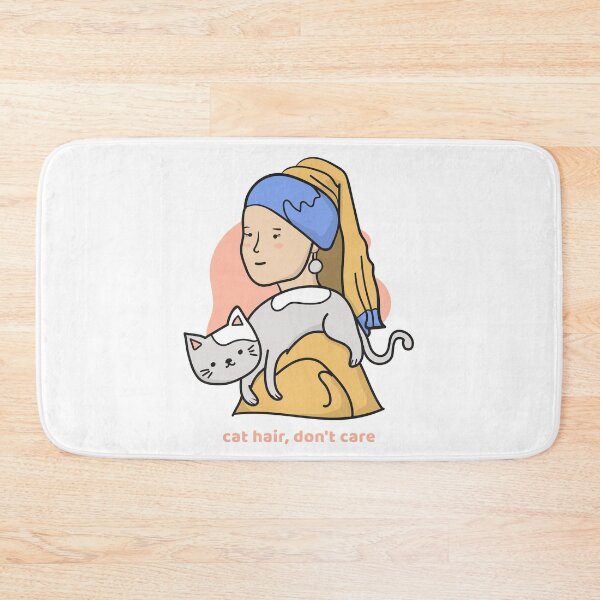 Item preview, Cat hair don't care girl with the pearl earring parody designed and sold by PG Illustration.