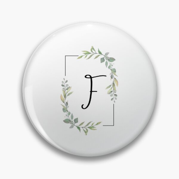 Item preview, Monogram letter F with green leaves designed and sold by JustSeasons.