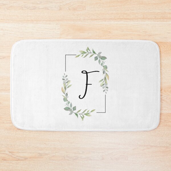 Item preview, Monogram letter F with green leaves designed and sold by JustSeasons.