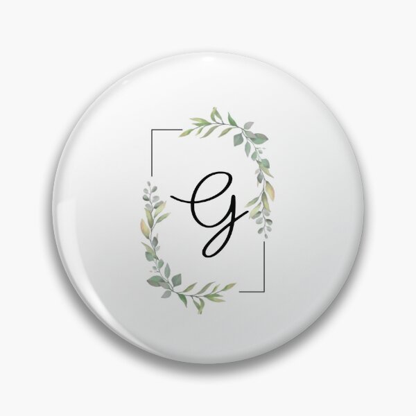 Item preview, Monogram letter G with green leaves designed and sold by JustSeasons.