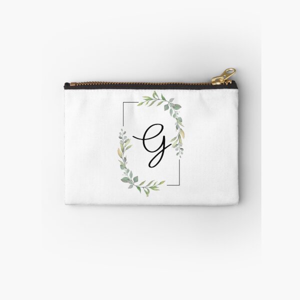 Item preview, Monogram letter G with green leaves designed and sold by JustSeasons.