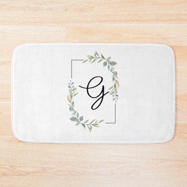 Item preview, Monogram letter G with green leaves designed and sold by JustSeasons.