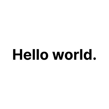 Artwork thumbnail, Hello world by Create-