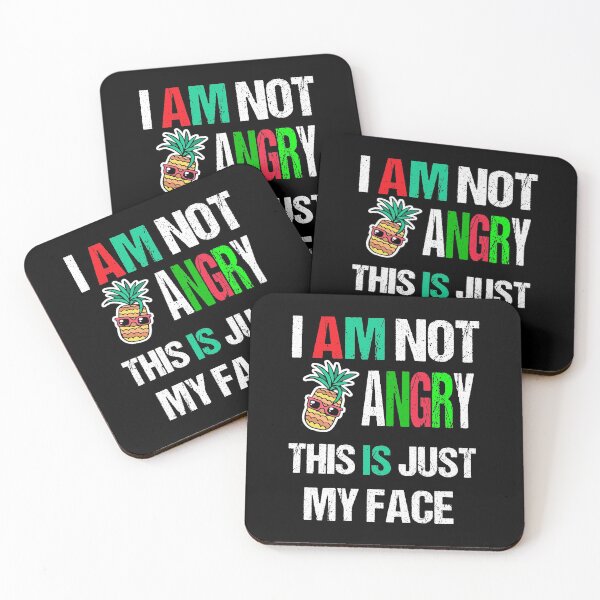 Item preview, I Am Not Angry This Is Just My Face Funny Sarcastic Quotes designed and sold by Raminovitch.