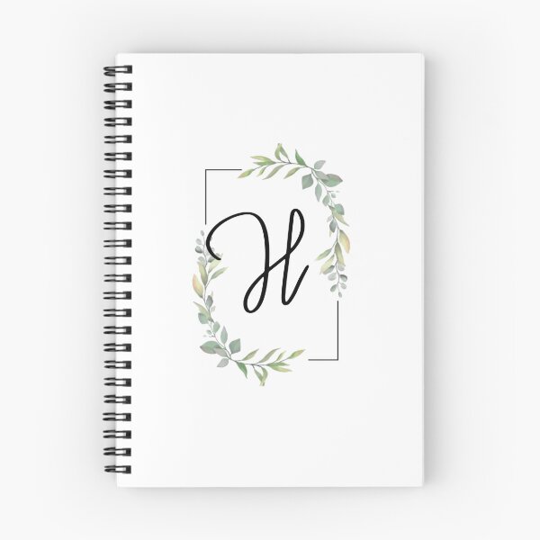 Item preview, Monogram letter H with green leaves designed and sold by JustSeasons.