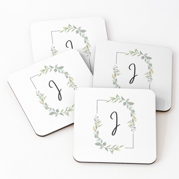 Item preview, Monogram letter I with green leaves designed and sold by JustSeasons.