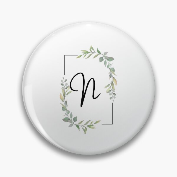 Item preview, Monogram letter N with green leaves designed and sold by JustSeasons.