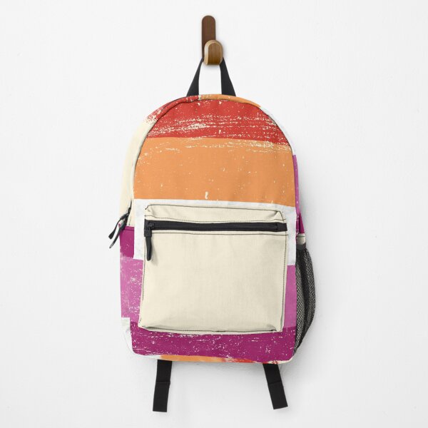 Item preview, Lesbian Pride Flag - Vintage Paint - 5-Stripe Sunset designed and sold by UBUCO.