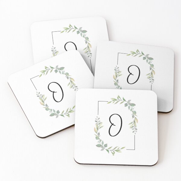 Item preview, Monogram letter O with green leaves designed and sold by JustSeasons.