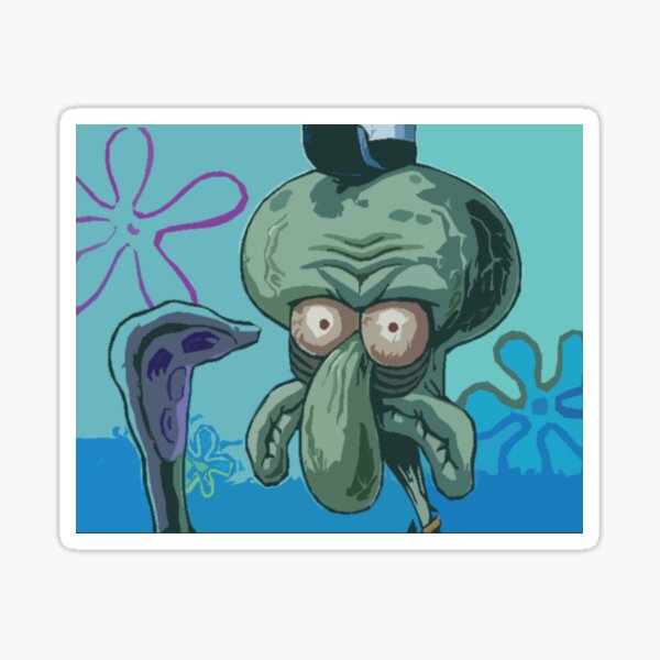 Vista previa del artículo con la obra «Angry Squid Ward», diseñado y vendido por MrDesigner266.