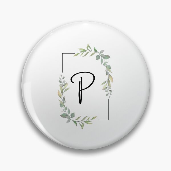 Item preview, Monogram letter P with green leaves designed and sold by JustSeasons.