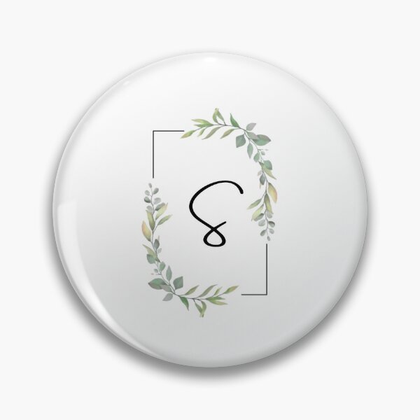Item preview, Monogram letter S with green leaves designed and sold by JustSeasons.