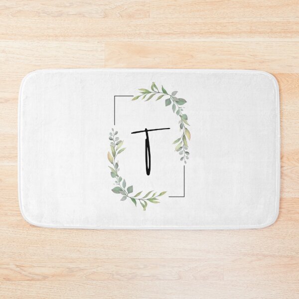 Item preview, Monogram letter T with green leaves designed and sold by JustSeasons.