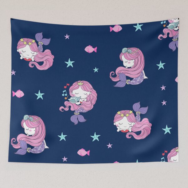Item preview, Cute Cartoon Mermaid Drawing designed and sold by Felicity-K.