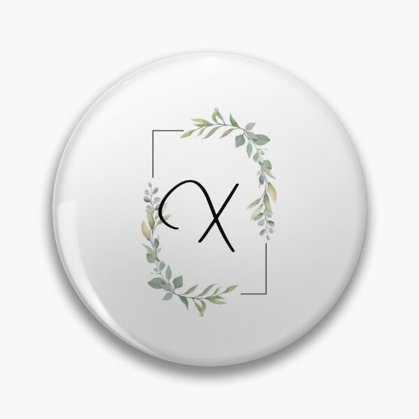 Item preview, Monogram letter X with green leaves designed and sold by JustSeasons.