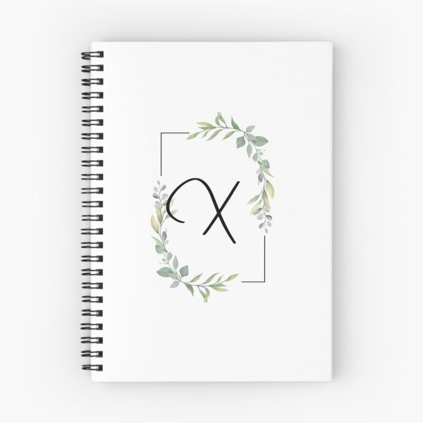 Item preview, Monogram letter X with green leaves designed and sold by JustSeasons.