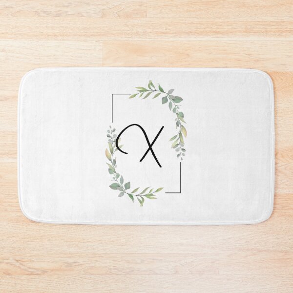 Item preview, Monogram letter X with green leaves designed and sold by JustSeasons.