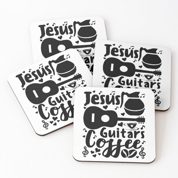 Item preview, Jesus Guitars And Coffee | Religious Musical Caffeine Lovers designed and sold by GravitiTees.