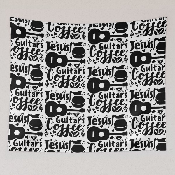 Item preview, Jesus Guitars And Coffee | Religious Musical Caffeine Lovers designed and sold by GravitiTees.