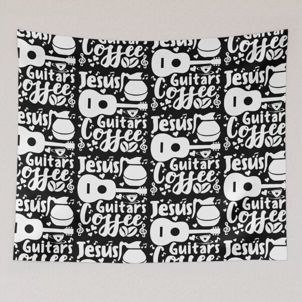 Item preview, Jesus Guitars And Coffee | Faith Music And Caffeine designed and sold by GravitiTees.
