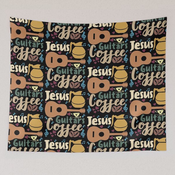 Item preview, Jesus Guitars And Coffee | Christians Love Caffeine And Music designed and sold by GravitiTees.