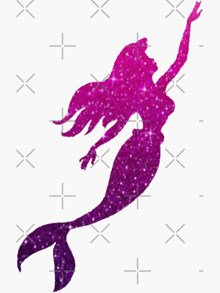 Pastel Purple Teal Ombre Faux Glitter Stars Sticker for Sale by