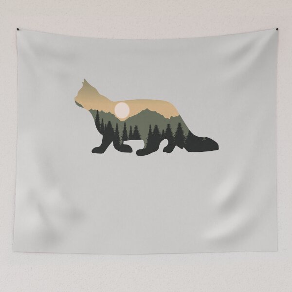 Item preview, turkish angora cat forest mountain sunset gift designed and sold by alaechamlal.